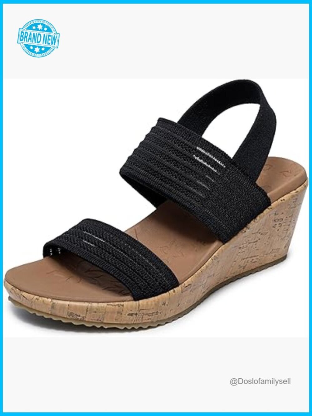 Women's Platform Wedge Sandals Slingback Breathable Lightweight Comfort